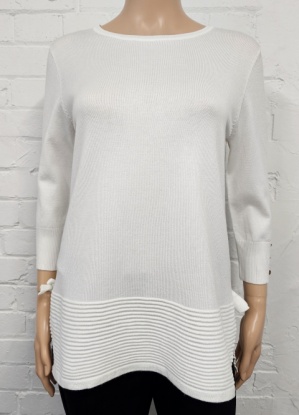 Anonymous Bow Detail 3/4 Length Sleeve Jumper